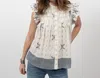 Ivy Jane Smocked Thrills Top In Ivory In Multi