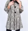 Ivy Jane Snake Swing Coat In Black