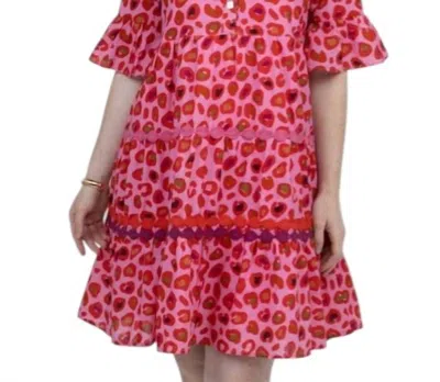 Ivy Jane Spotted Leopard Dress In Pink