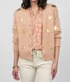 Ivy Jane Star Power Cardigan In Blush In Gold