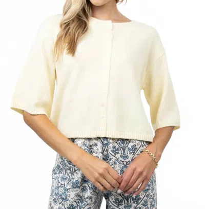 Ivy Jane Stella Cardigan Sweater In Butter In Yellow
