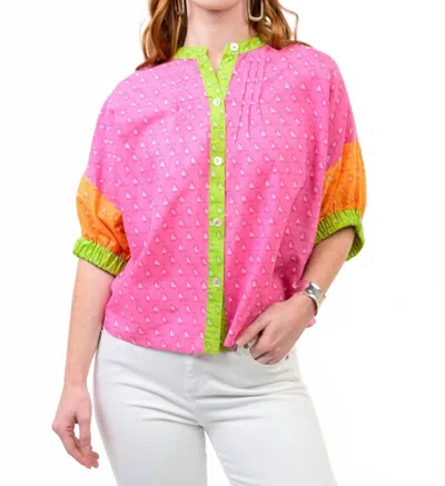 Ivy Jane Sweet Songs Button Down Shirt In Multi