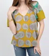 IVY JANE SWIRL IN PATCHES TOP IN JADE
