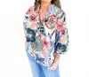 Ivy Jane Tea Party Popover Top In Multi In Multi