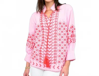 Ivy Jane Tic Tac Heart Top In Pink