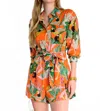 Ivy Jane Kai Long Sleeve Romper In Orange In Orange