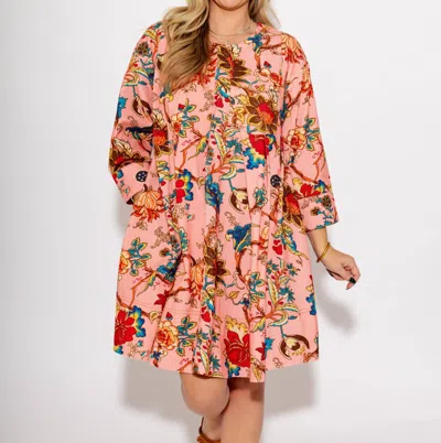 Ivy Jane Tuck And Swing Dress In Multi In Pink