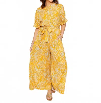 Ivy Jane Tuck Sleeve Jumpsuit In Yellow
