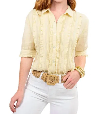 Ivy Jane Tuxedo Gauze Shirt In Yellow