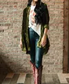 Ivy Jane Velvet Tunic In Chartreuse
