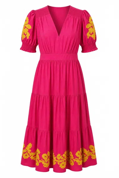 Ivy Jane Women's Bolden Border Dress In Pink