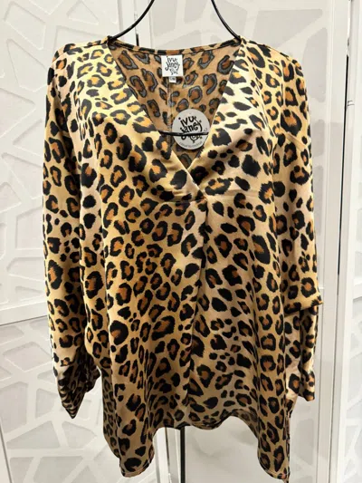 Ivy Jane Women's Cheetah Print Pullover Top In Brown