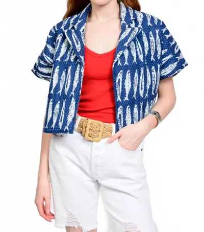 Ivy Jane Women's Fish Camp Jacket In Blue