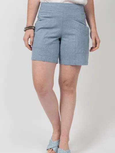 Ivy Jane Women's Slouch Pocket Short In Denim In Multi