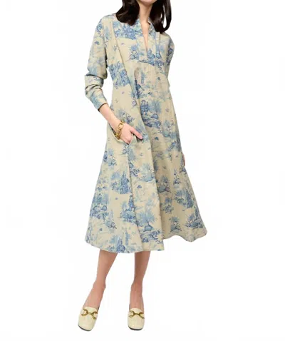 Ivy Jane Women's Toile Midi Dress In Blue Multi In Neutral