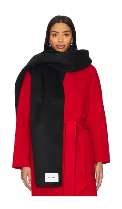 Ivy & Oak Amy Double Face Scarf In Black