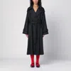 Ivy & Oak Anthracite Grey Wool Overcoat In Grey