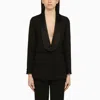 Ivy & Oak Black Single-breasted Jacket In Recycled Cotton In Black