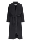 Ivy & Oak Carrie Rose Double Face Bathrobe Coat In Black  