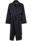 Ivy & Oak Carrie Rose Double Face Bathrobe Coat In Navy Blue