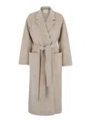 IVY & OAK 'CELIA' BEIGE COAT WITH WITH REMOVABLE KNOT BELT CLOSURE IN WOOL WOMAN