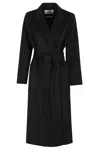 Ivy & Oak Celia Belted Double Face Coat In Black