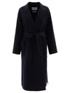 Ivy & Oak Celia Belted Double Face Coat In Blue
