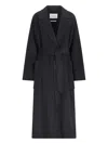 Ivy & Oak Celia Belted Double Face Coat In Black  