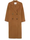 Ivy & Oak Clara Double Breasted Oversized Coat In Brown
