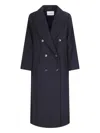 Ivy & Oak 'clemence' Double-breasted Coat In Blue