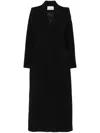 Ivy & Oak Long Tailored Coat In Wool-polyamide Blend In Black