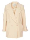 Ivy & Oak Double-breasted Blazer In Neutrals