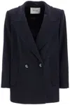 Ivy & Oak Blue Double-breasted Jacket With Tailored Fit In Blue