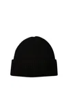 Ivy & Oak Ribbed Beanie In Black