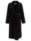 Ivy & Oak Long Tailored Coat In Wool-polyamide Blend In Black