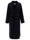 Ivy & Oak Celia Belted Double Face Coat In Blue
