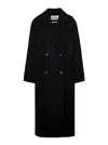 Shop Ivy & Oak 'lara' Black Double-breasted Coat With Classic Revers
