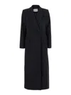 Ivy & Oak Long Tailored Coat In Wool-polyamide Blend In Black
