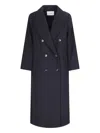 Ivy & Oak Clemence Double-breasted Coat In Blue