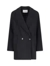 Ivy & Oak Jenna Double-breasted Jacket In Black
