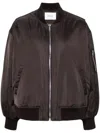 Ivy & Oak Ivy Oak Bomber Jacket With Ribbed Collar In Braun