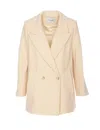Ivy & Oak Double-breasted Blazer In Pale Yellow
