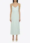 Shop Ivy & Oak Noel Satin Midi Dress In Light Blue