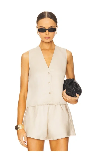 Ivy & Oak Tala Ann Linen Vest In 浅色帆布