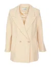 Ivy & Oak Double-breasted Blazer In Beige