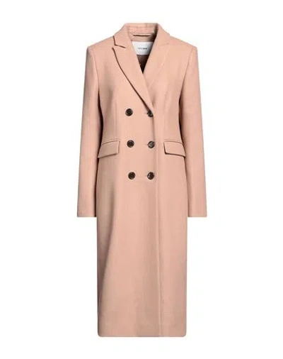 Ivy & Oak Ivy Oak Woman Coat Camel Size 10 Virgin Wool, Polyamide In Pink