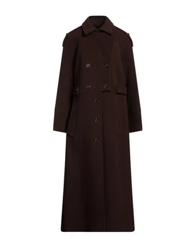 Ivy & Oak Ivy Oak Woman Coat Dark Brown Size 10 Wool, Polyamide
