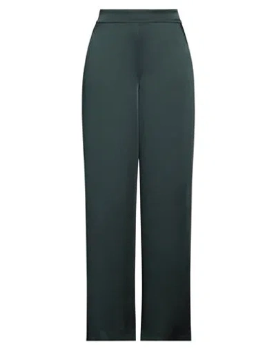 Ivy & Oak Ivy Oak Woman Pants Dark Green Size 14 Acetate, Viscose