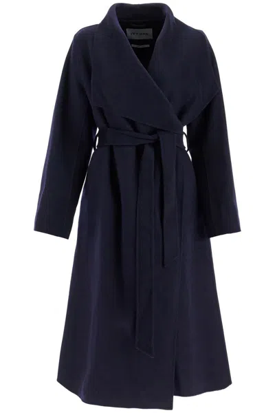 Ivy & Oak Wool Coat By Carrie Rose In Blue