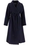 Ivy & Oak Wool Coat By Carrie Rose In Navy Blue (blue)